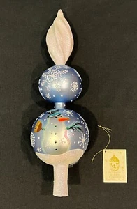 1995 Patricia Breen "Snowman Two Ball" Full-Size 14" SIGNED Finial #9581 - Bild 1 von 8