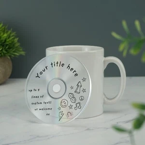 Personalisierte CD Untersetzer Bedruckt Acryl Getränke Untersetzer Neuheit 90er Untersetzer Geschenk - Bild 1 von 2