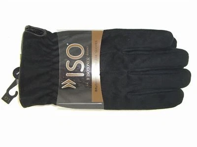 ISOTONER Men's Winter Gloves Brushed Microfiber Black Size L - Image 1 of 4