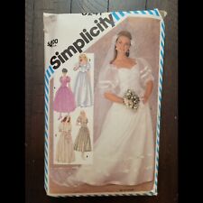 Vintage Simplicity Brides or Bridesmaids' Dress Pattern #6241 Size 10 CUT