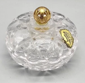 Vintage Lead Crystal Crown Trinket Lidded Pot Made in Italy 3.5" - Foto 1 di 5