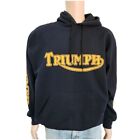 Triumph Motorrad Hoodie Sweatshirt schwere Mischung Pullover schwarz Herren Größe Large
