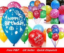 100PCS 12” Colorful and Different Patterns "HAPPY BIRTHDAY" Latex Balloons
