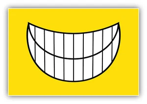 Smiley Mund Vinyl Aufkleber Abziehbild - Bild 1 von 1