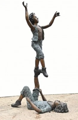 Children Acrobat Bronze Statue Garden Sculpture 6 Feet 170 CM - Image 1 of 4