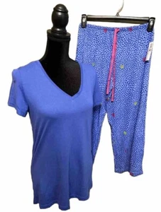 Hue Women’s Wavy Modern Classic 2 Piece Pajama Set Small - Picture 1 of 3