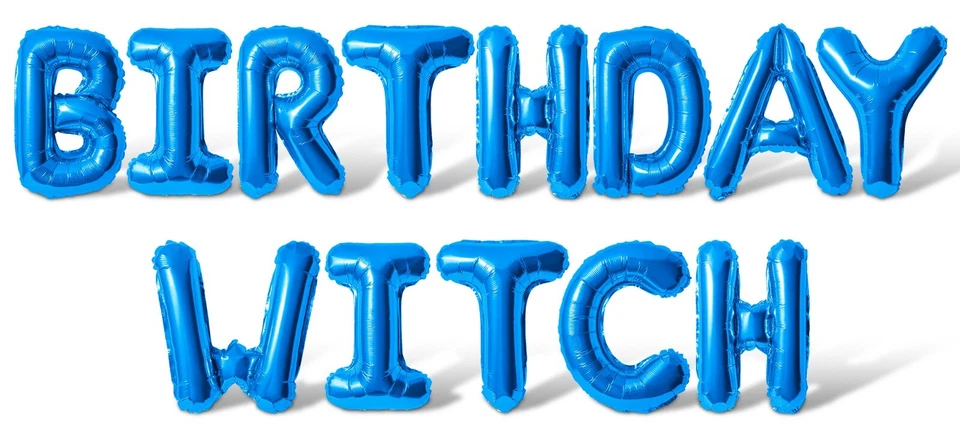 BRUJA CUMPLEAÑOS Carta Globo Banner - 16" Globos Halloween Fiesta Decoraciones Foto 1 de 4