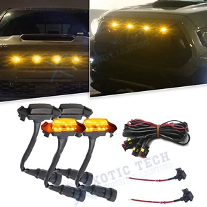 4pcs Smoked Lens Amber Front Grille Light Assembly Exact Fit For RAV4 2019-2025 - Picture 1 of 11