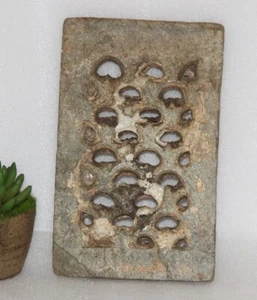 Antique Send Stone Wall Décor Window Jali Panel Original Old Hand Carved 14112 - Picture 1 of 5