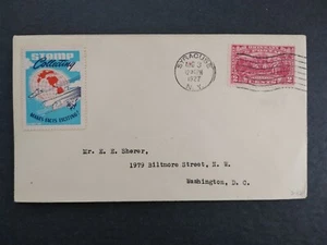 First Day Cover: 1927 08/03 #644 First Day Cover, Syracuse, NY, Left Seal Label - Picture 1 of 2