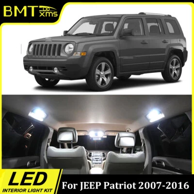 8pcs White Interior LED Map Lights Bulb Pack Kit for Jeep Patriot 2007-2017+Tool Foto 1 de 4
