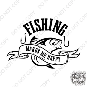 Plancha en Pesca Transferencia Regalo Idea Camiseta Navidad Navidad Regalo Cumpleaños Peces - Imagen 1 de 9