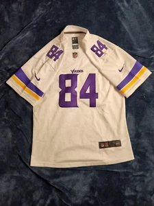 Vintage Randy Moss Minnesota Vikings Jersey #84 Boys Size XL White Purple Yellow - Picture 1 of 9