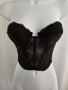 Lady Marlene BH Damen Schwarz Longline Trägerlos Größe 34 - Bild 1 von 7