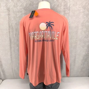 NWT Margaritaville Shirt Men XXL Coral Jimmy Buffet Fishing Beach Outdoor Travel - Picture 1 of 12