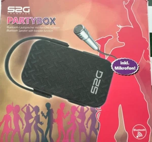 s2g Partybox Bluetooth Lautsprecher Speaker mit Karaoke Funktion + Mikrofon Neu - Picture 1 of 1