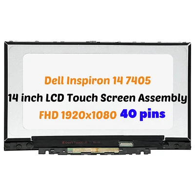14" LCD Touch Screen Digitizer Assembly 40pin for Dell Inspiron 14 7405 P126G001 - Image 1 of 4