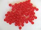 100 Red Pony Beads, 9mm Acrylic/ Plastic, Crafts,Jewelry,Art Projects