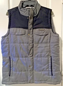 craghoppers vest men's M gray/black color block zip snap front - Picture 1 of 12