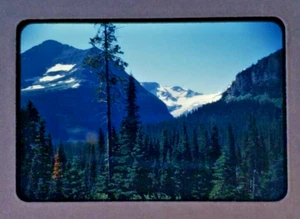 Vtg 35mm Red Border Slide Montana 1953 Snow Capped Mountains - Picture 1 of 2