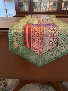 Table Runner Boho Decor Ethnic Hand Made Art Silk Table Runner Home New - Picture 1 of 8