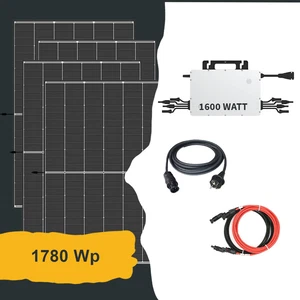 1780W Balkonkraftwerk 4x 445W Trina Solar Glas-Glas Black Frame