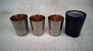 Vintage 1930's German Cocktail Shaker Companion 3 Piece Shot Set With Case - Picture 1 of 13