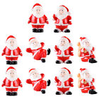  10 Pcs Christmas Santa Claus Miniature Landscape Snow Ornaments Xmas Charm