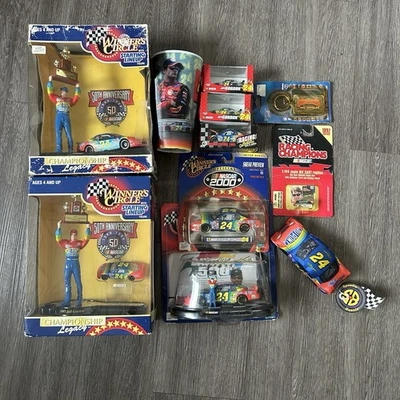 Mixed Lot - Jeff Gordon Vintage NASCAR Memorabilia Die-cast Plush Cup Keychain - Image 1 of 4