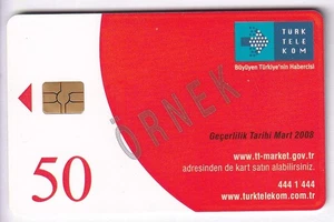 TEST CARTE CARD .. TURQUIE 50U TTK RARE AVION ORNEK / SPECIMEN 2008 CHIP/PUCE - Picture 1 of 2