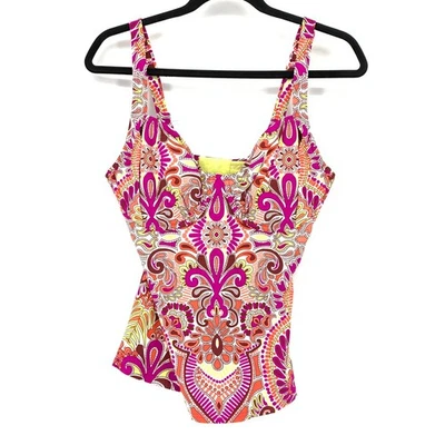 Camiseta de natación Title Nine bodacious rosa cachemira con aros para mujer talla 34DD  Foto 1 de 4