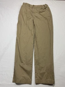 Lands End Pants Boys Size 20 Khaki Beige School Uniform Inseam Youth 15-16 Years - Picture 1 of 12