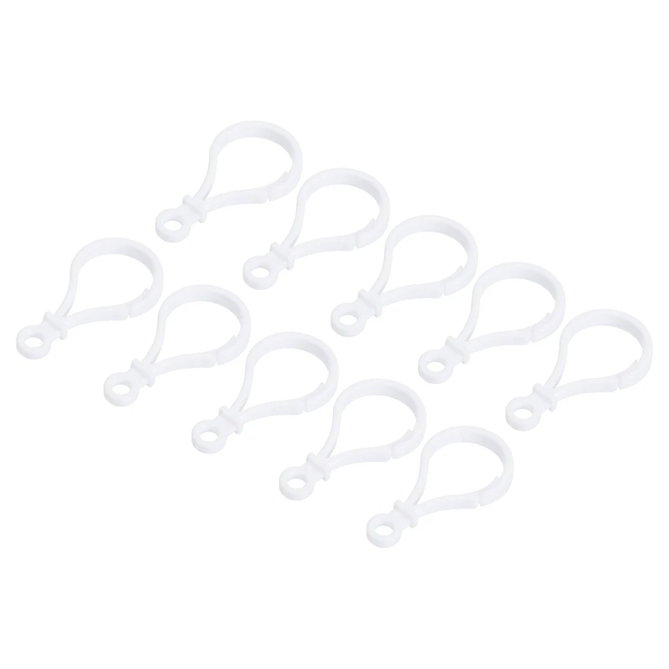 30Pcs Plastic Lobster Clasps, 47mm Lanyard Claw Snap Clip Hooks Fasteners, White Foto 1 de 4