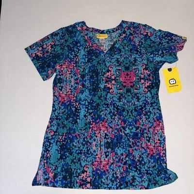 Women's XS Wonderwink scrub top short sleeve Nurse Medical - Image 1 of 4