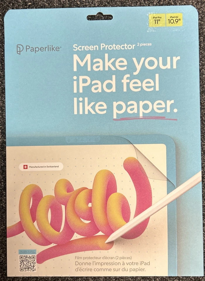 "Protector de pantalla para iPad Paperlike's (paquete de 2) iPad Pro 11"" y iPad Air 10,9"" nuevo" Foto 1 de 3