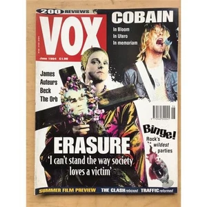 NIRVANA/ERASURE VOX #45 MAGAZINE JUNE 1994 KURT + ERASURE COVER WITH MORE INSIDE - Picture 1 of 1