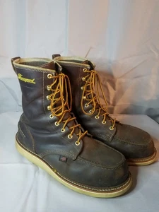 Thorogood 1957 Serie wasserdicht 8" Pitstop Mokassin Stahlkappe Arbeitsstiefel 11 EE USA - Bild 1 von 22