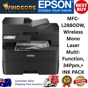 Printer MFC-L2880DW Wireless Mono Laser Multi 34Ppm+Starter ink pack MFC-L2880DW - Picture 1 of 12