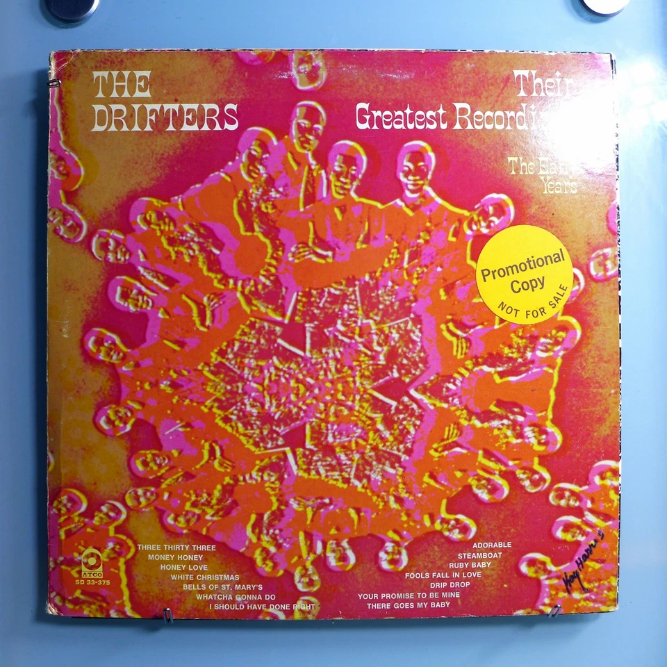 THE DRIFTERS w/CLYDE McPHATTER+BEN E. KING~RARE ORIG '71 MONO WHITE LBL PROMO LP - Image 1 of 4