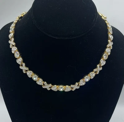 COLLAR SWAROVSKI CRISTAL CISNE XO ABRAZOS Y BESOS CORAZÓN ESTRÁS Foto 1 de 4