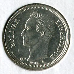 Silbermünze Venezuela 1960 "Echt" 50 Centavos - Bild 1 von 2