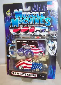 1:64 MUSCLE MACHINES SEPTEMBER 11 2001 '41 WILLY COUPE STARS & STRIPES 01-93 NIP - Bild 1 von 2