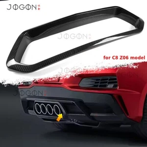 Real Carbon Rear Bumper Diffuser Decor Frame For Corvette C8 Z06 Z07 LT6 2023-25 - Picture 1 of 14