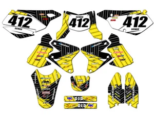 2005-2023 DRZ 400 RACE SERIES Yellow Senge Graphics Kit Compatible with Suzuki - Picture 1 of 10