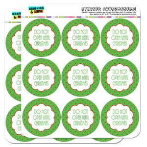 Do Not Open Until Christmas 2" Scrapbooking Crafting Stickers - Picture 1 of 1