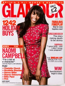 NAOMI CAMPBELL ELIZABETH HURLEY KYLIE MINOGUE LUELLA BARTLEY UK Glamour magazine - Picture 1 of 16