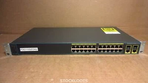 Cisco WS-C2960-24TC-L V10 Switch 24-Port 10/100 RJ-45 +2x combo GB SFP + RM EARS - Afbeelding 1 van 3