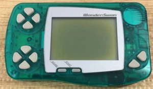 Bandai WonderSwan Skeleton Green Handheld System Japan For Parts or Repair FPOR - Picture 1 of 2