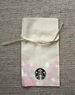 New Starbucks Japan 2021 Sakura Cherry Blossom Organic Cotton Gift Bag Reusable