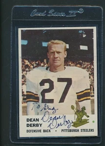 1961 Fleer #122 Dean Derby Pittsburgh Steelers Signed Auto *A2291 - Picture 1 of 1